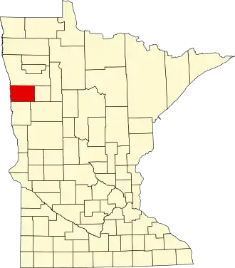 Locatie van Norman County in Minnesota