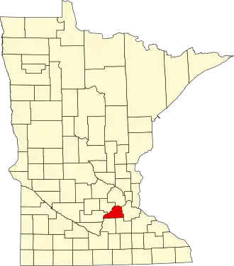 Locatie van Scott County in Minnesota