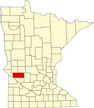 Locatie van Swift County in Minnesota