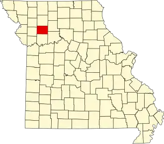 Locatie van Caldwell County in Missouri