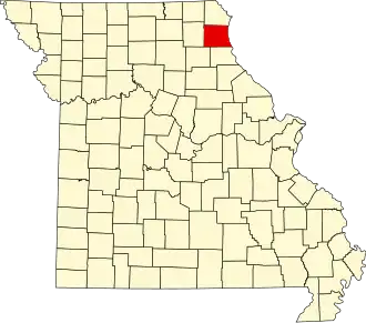 Locatie van Lewis County in Missouri