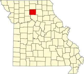 Locatie van Linn County in Missouri