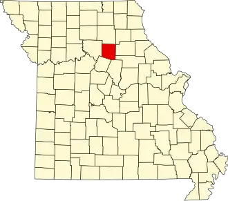 Locatie van Randolph County in Missouri