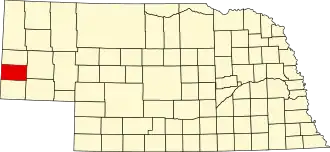 Locatie van Banner County in Nebraska