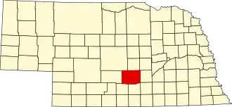 Locatie van Buffalo County in Nebraska