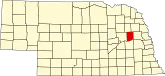 Locatie van Colfax County in Nebraska