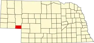 Locatie van Deuel County in Nebraska