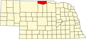 Locatie van Keya Paha County in Nebraska