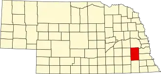Locatie van Lancaster County in Nebraska