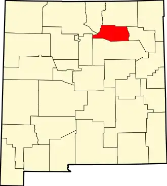 Locatie van Mora County in New Mexico