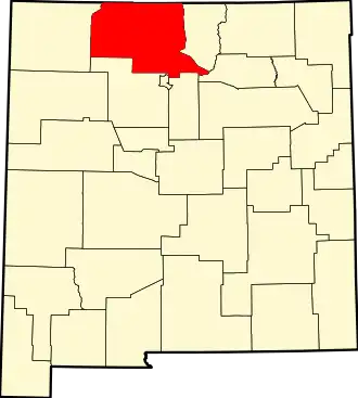 Locatie van Rio Arriba County in New Mexico