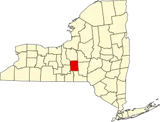 Locatie van Cortland County in New York
