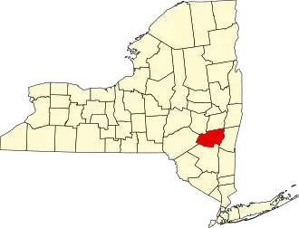 Locatie van Greene County in New York