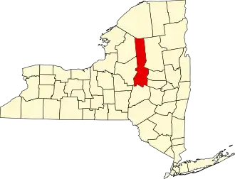 Locatie van Herkimer County in New York