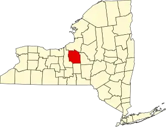 Locatie van Onondaga County in New York
