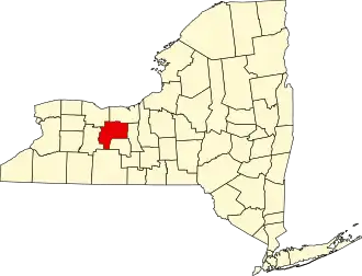 Locatie van Ontario County in New York