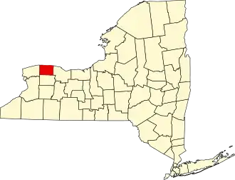 Locatie van Orleans County in New York