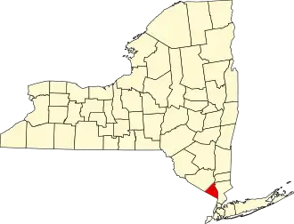 Locatie van Rockland County in New York