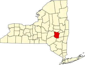 Locatie van Schoharie County in New York