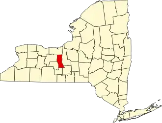 Locatie van Seneca County in New York