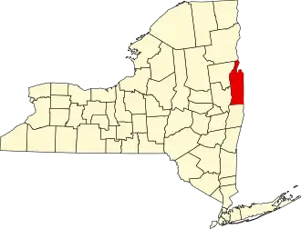 Locatie van Washington County in New York