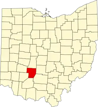 Locatie van Fayette County in Ohio