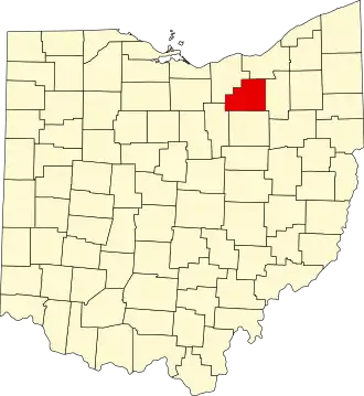 Locatie van Medina County in Ohio