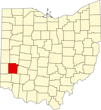 Locatie van Montgomery County in Ohio