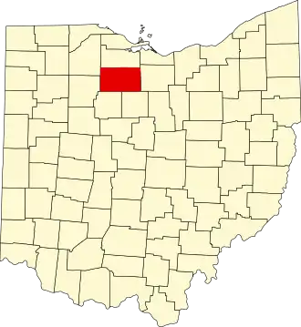 Locatie van Seneca County in Ohio