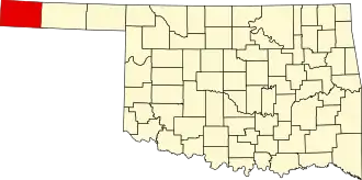 Locatie van Cimarron County in Oklahoma