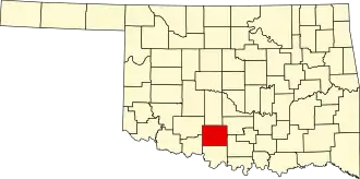 Locatie van Stephens County in Oklahoma