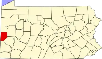 Locatie van Beaver County in Pennsylvania