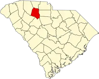 Locatie van Union County in South Carolina