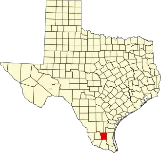 Locatie van Brooks County in Texas