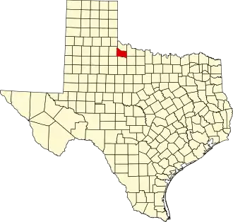 Locatie van Foard County in Texas