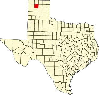 Locatie van Moore County in Texas