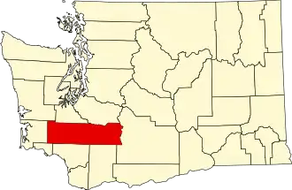 Locatie van Lewis County in Washington