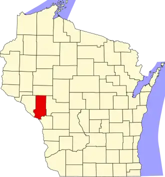 Locatie van Trempealeau County in Wisconsin