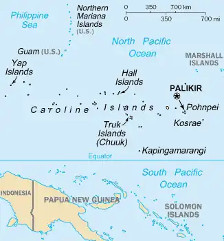 Kaart van Micronesië