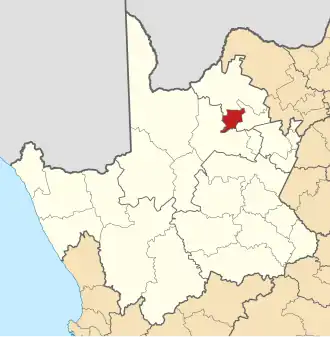 Ligging Gamagara Local Municipality