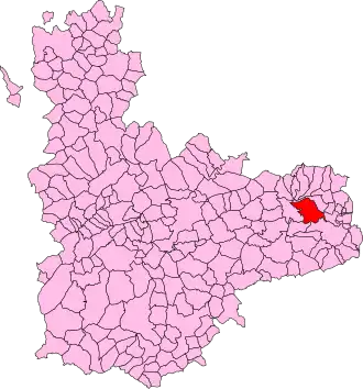 Kaart van Pesquera de Duero