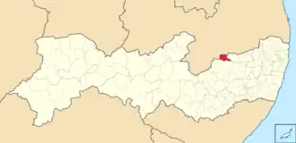 Kaart van Santa Cruz do Capibaribe