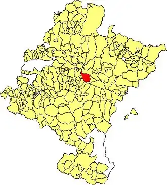 Kaart van Noáin/Noain