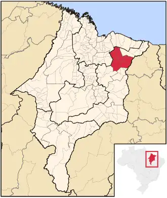 Ligging van de Braziliaanse microregio Chapadinha in Maranhão