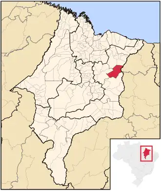 Ligging van de Braziliaanse microregio Coelho Neto in Maranhão
