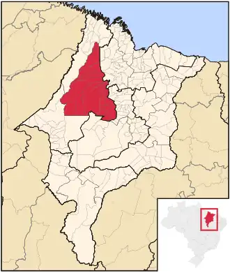 Ligging van de Braziliaanse microregio Pindaré in Maranhão