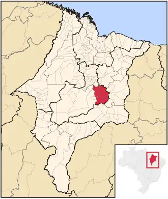 Ligging van de Braziliaanse microregio Presidente Dutra in Maranhão