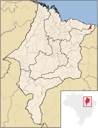 Kaart van Água Doce do Maranhão