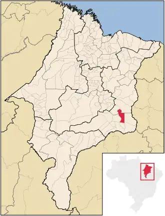 Kaart van Lagoa do Mato