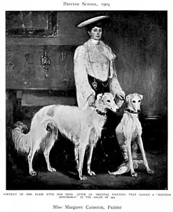 Portrait de Mme. Blair et ses borzois